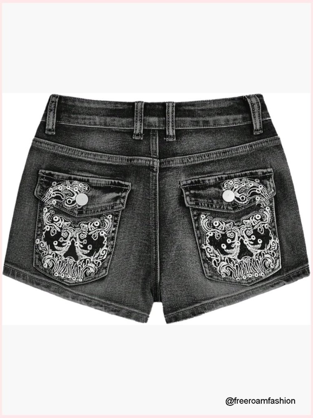 Y2k Denim Shorts Low Waist Skinny Mini Streetwear Punk Grunge